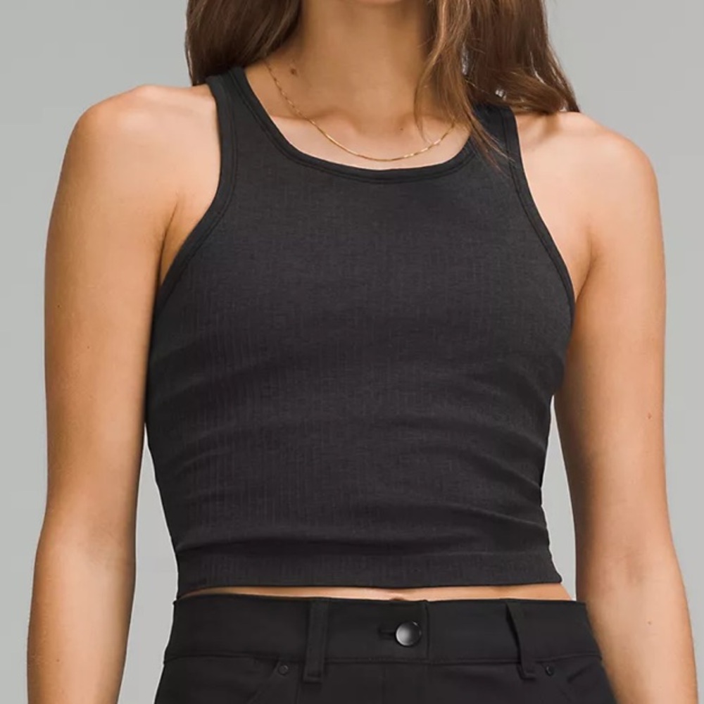 NWT Lululemon Ebb to Street Cropped Crop Racerback Tank Top with shelf bra
